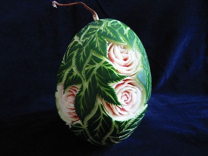 Художественная резка арбуза (75 фото)